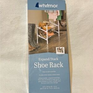 Whitmor Expand/Stack White Shoe Rack